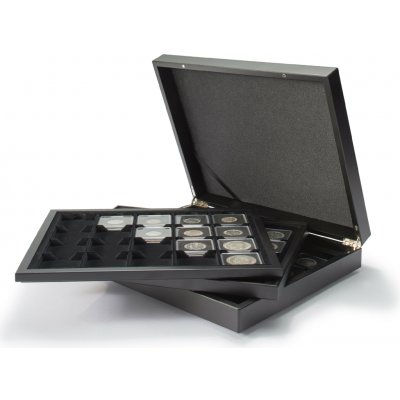 LEUCHTTURM QUADRUM Kazeta na mince VOLTERRA TRIO na 60 mincí v bublinkách nebo rámečcích – Zboží Dáma