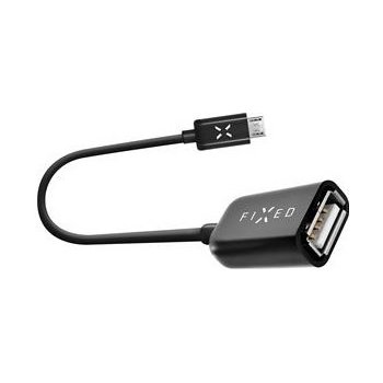 FIXED OTG datový kabel s konektory micro USB/USB-C, USB 2.0, 20 cm FIXA-CTOA-BK