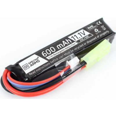 Specna Arms Li-Pol 11,1V 600mAh 20/40C pro PDW Tamiya mini – Zboží Dáma