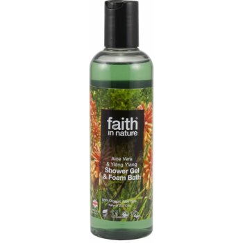 Faith in Nature přírodní sprchový gel a pěna BIO Aloe Ylang 250 ml