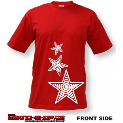 Teknoshop Stars tekno tričko s potiskem pánské černé