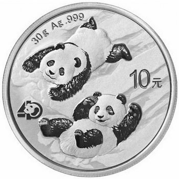 China mint 10 CNY čínská stříbrná panda mince BU 30 g