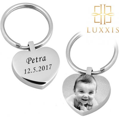 Přívěsek na klíče Ocelový Srdce Super lesk Luxxis AE 727109 – Hledejceny.cz