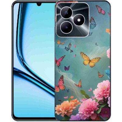 mmCase Realme Note 50 Gelový kryt barevné květy a motýli – Zbozi.Blesk.cz