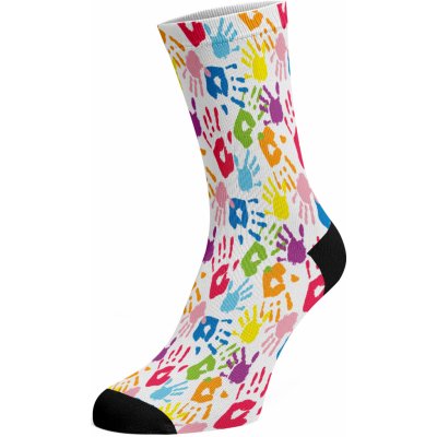 Walkee barevné ponožky Colours touch Bílá – Zboží Mobilmania
