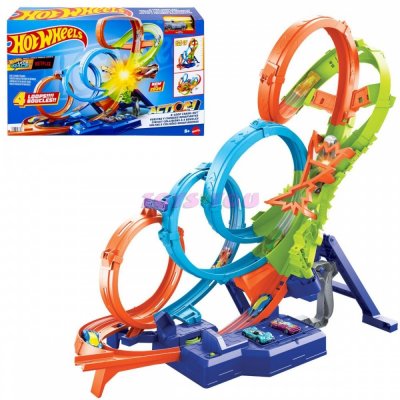 Mattel Hot Wheels Dráha vertikální osmičková herní set s autíčkem – Zboží Dáma