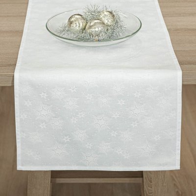 Veba Ubrus Garbo Velké vánoční hvězdy bílá 140x140 cm – Zbozi.Blesk.cz