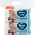 Happy Mimi Dětské vlhčené ubrousky Sensitive 4 x 72 ks – Zboží Dáma