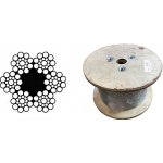 Lano ocelové 6x19S-FC, 10mm, Zn, cívka 500m – Sleviste.cz