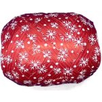 Vánoční vázací stuha MEGA NATURO RED Vločky bílé (velké Mega klubko)10mm x 12m – Zboží Mobilmania