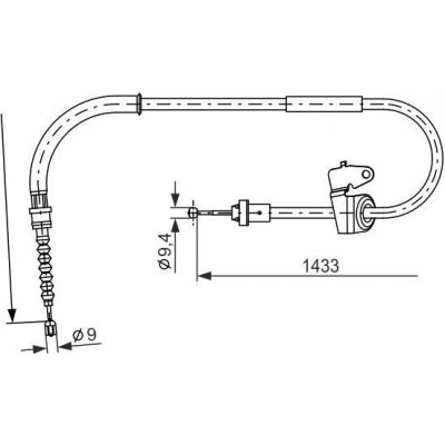 Lanovod parkovací brzdy BOSCH 1 987 482 231