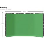 Fotověci Fotoplátno Fotopozadí Fotografické Pozadí s Oky a Fixací 2,4 x 4m - Výběr Barev Barva: Zelená – Zboží Živě