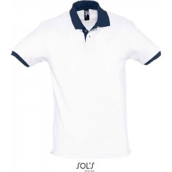 SOL's Collection polokošile Prince 2-barevné krátký rukáv pánská COT-25136949901 Bílá/navy