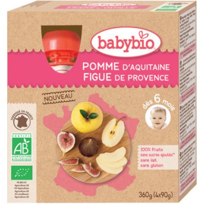 Babybio kapsička jablko fík 4 x 90 g – Zboží Mobilmania