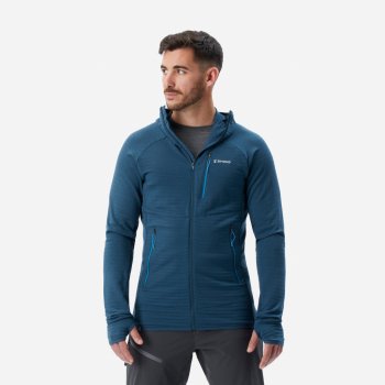 Simond svetr z vlny merino s kapucí Alpinism modrý