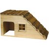 Domek pro hlodavce Kerbl Domeček pro králíky s rampou dřevěný 50 x 25 x 25 cm