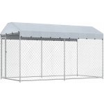 Greatstore Venkovní psí kotec se stříškou 382 x 192 x 225 cm – Hledejceny.cz