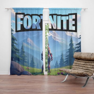 Sablio Závěs FORTNITE Horská krajina: 2ks 140x250cm – Hledejceny.cz