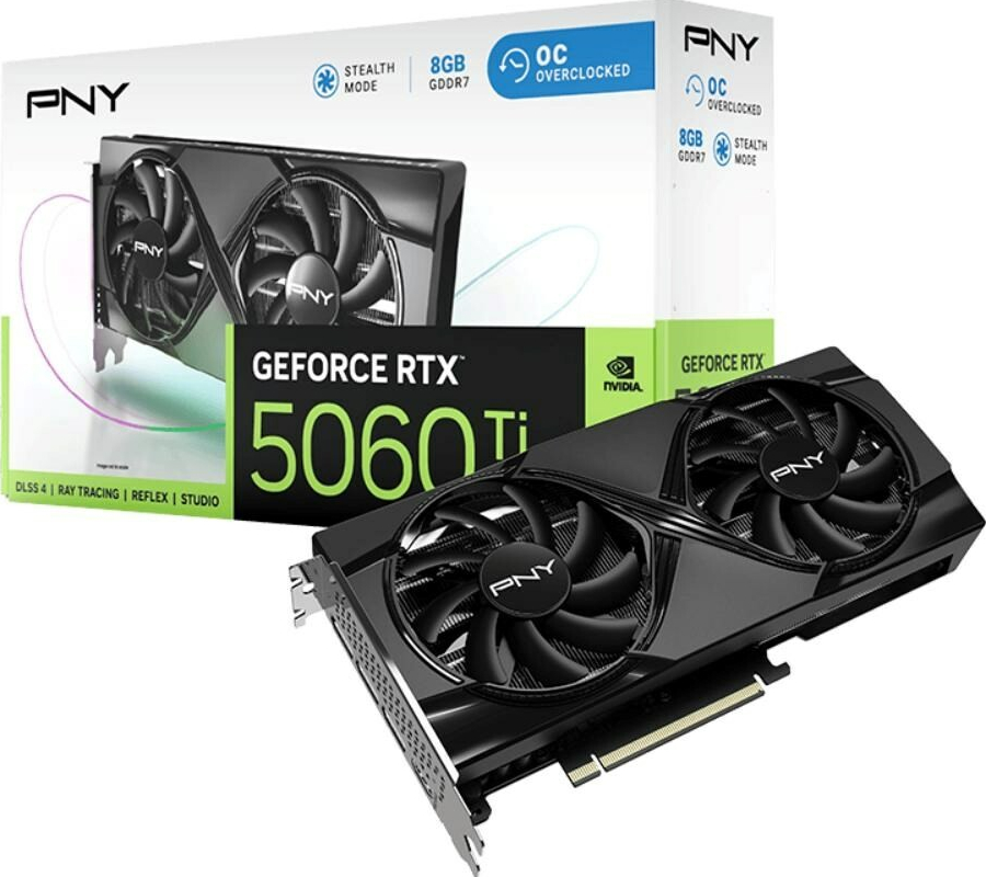 PNY GeForce RTX 5060 Ti Dual Fan OC 8GB GDDR7 VCG5060T8DFXPB1-O