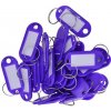 Přívěsky na klíče BAYLI 100 ks Key Ring Labels Unicoloured Purple