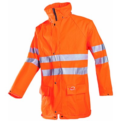 Sioen Reflexní bunda do deště s kapucí v límci KASSEL oranžová od 2 327 Kč  - Heureka.cz