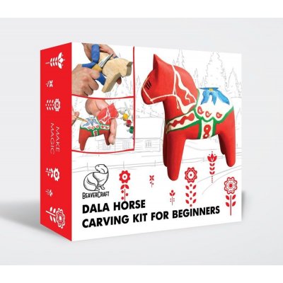 BeaverCraft ŘEZBÁŘSKÁ SADA švédský DALA HORSE DIY02 P37050 – Zboží Dáma