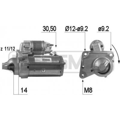 Startér Messmer pro motory Citroen 1.4 HDi a 1.6 HDi (C1, C2, C3, C4, C5, DS3, DS4, DS5, Berlingo, C4 Picasso, Xsara Picasso (5802Z8) – Zboží Mobilmania