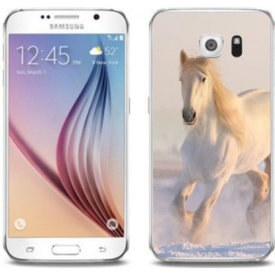 Pouzdro mmCase Gelové Samsung Galaxy S6 Edge - kůň ve sněhu