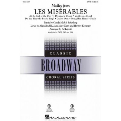 Les Miserables Medley SATB and Accompaniment – Zboží Dáma Les Miserables Medley SATB and Accompaniment – Zboží Dáma