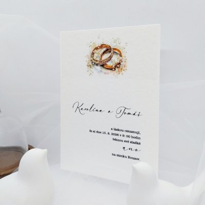 Svatební oznámení Prsteny 3 – Hledejceny.cz