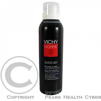 Vichy Homme Anti-Irritations pěna na holení pro citlivou pleť 200 ml