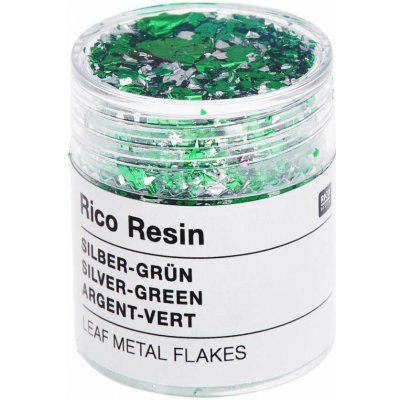 Rico Design GmbH & Co.KG Rico Design Metalické vločky do pryskyřice - stříbrnozelené – Zboží Dáma