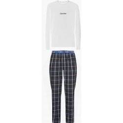 Calvin Klein NM2184E 1MT pánské pyžamo dlouhé bílo modré