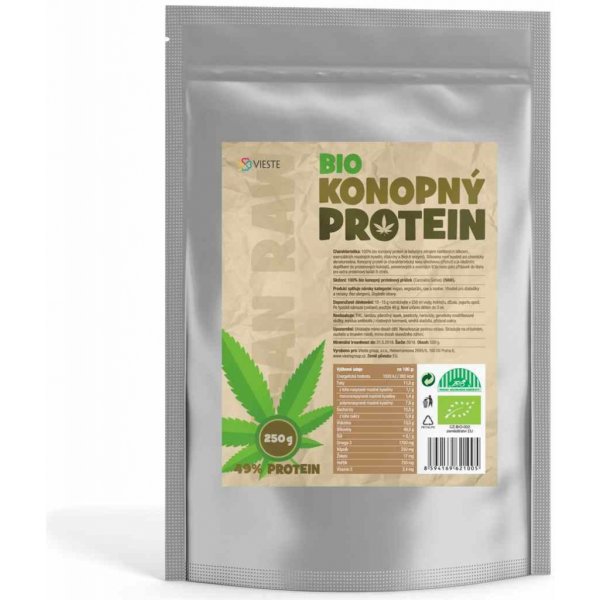 Protein Vieste Bio Konopný protein 49% RAW 250 g