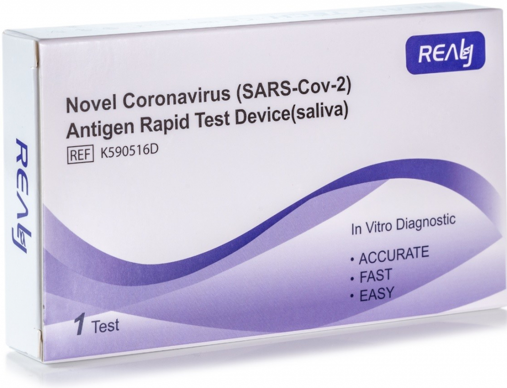 Hangzhou Realy Tech Novel Coronavirus SARS-Cov-2 Antigen Rapid Test Device saliva 1 ks