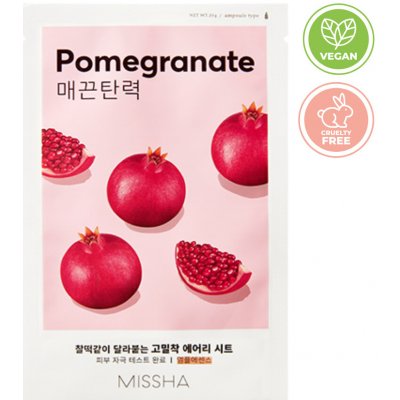 Missha Plátýnková pleťová maska Airy Fit Sheet Mask Pomegranate - 19 g 1 ks – Zboží Dáma