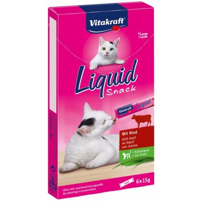 Vitakraft Cat liquid Snack hovězí a inulin 3 x 6 kusů – Zboží Mobilmania