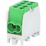 ELEMAN Svorkovnice rozbočovací HLAK 25 1/2 M2, 80A, 1pól., IP20, zelená, DIN 6513 – HobbyKompas.cz