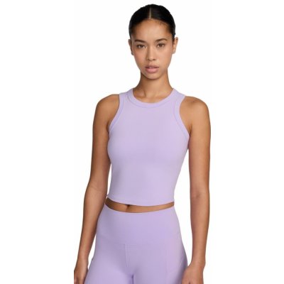 Nike One Fitted Dir-Fit Short Sleeve Crop Tank - lilac bloom/black – Zboží Dáma