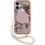 Guess IML Flowers Strap MagSafe Zadní Kryt pro iPhone 17 Pink – Hledejceny.cz