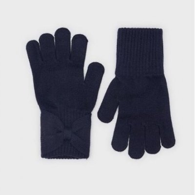 Prstové pletené rukavice dívčí Mayoral 10333-88 modré – Zboží Mobilmania