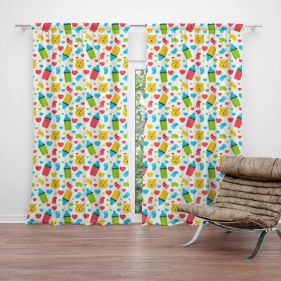 Sablio Závěs Dětské obrázky: 2ks 140x250cm – Hledejceny.cz