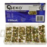 Sada nýtových matic z oceli, 150 ks – Geko G02912