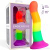 Dilda Engily Ross Dildox Liquid Silicone Dildo 18cm Rainbow