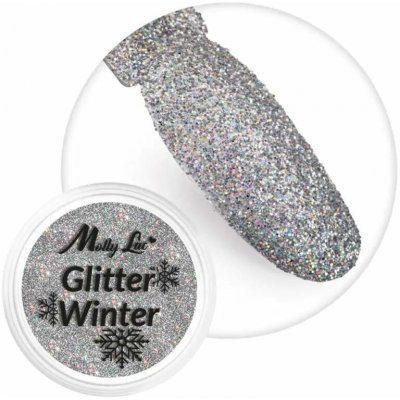 Jemný glitrový prach na nehty 1g Glitter Winter 02 krásně třpytivý holografický glitter – Hledejceny.cz