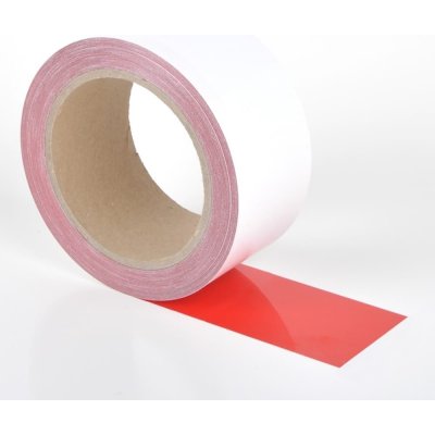 Extra tenká podlahová páska odolná proti znečištění WT-5229, permanentní – polyester, červená, 50 mm × 15 m – Zboží Mobilmania