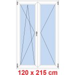 Soft Dvoukřídlé balkonové dveře otevíravé a sklopné Černá krupička/Černá krupička 120 x 215 cm – Hledejceny.cz
