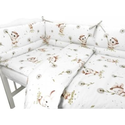 Miminu Mantinel s povlečením 3D sada Bavlna Kocourek a pampeliška bílá 135 x 100 cm – Zboží Dáma