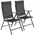 SongmicsHome Zahradní židle RIVIERA, set 2 ks, černá GCB29BK – Hledejceny.cz