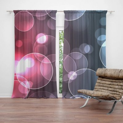 Sablio Závěs Bublinová abstrakce: 2ks 140x250cm – Hledejceny.cz